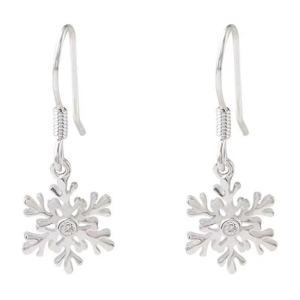 Foto 2 pulgar | Pendientes Huoguo Chapados En Plata Con Forma De Copo De Nieve Hueco  Juego De 3 - Venta Internacional.