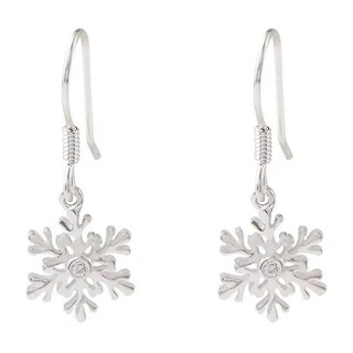 Foto 1 | Pendientes Huoguo Chapados En Plata Con Forma De Copo De Nieve Hueco Juego De 3 - Venta Internacional.