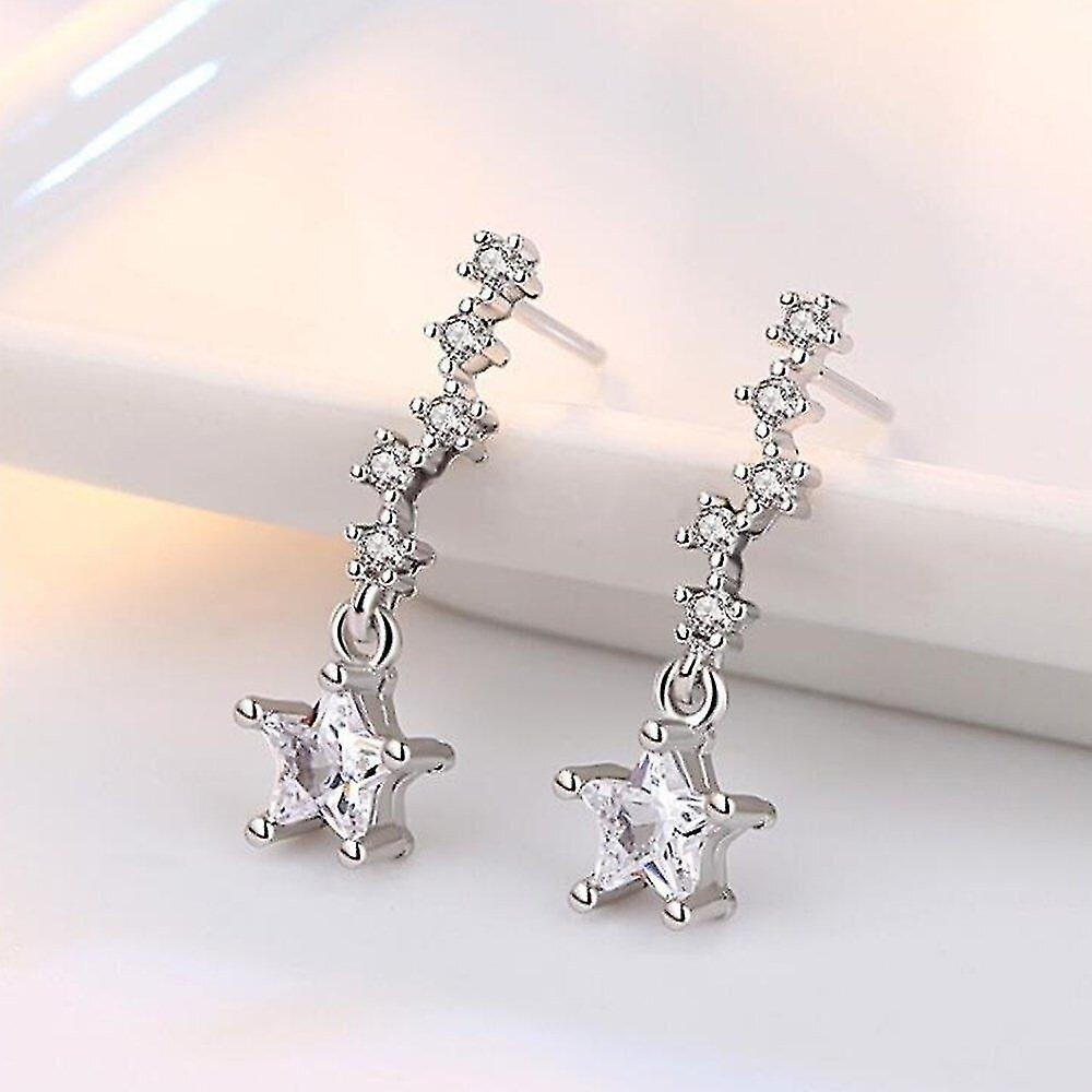 Foto 2 | Pendientes Huoguo Retro Simple Pentagram De Cobre Para Mujer  2 Unidades - Venta Internacional.
