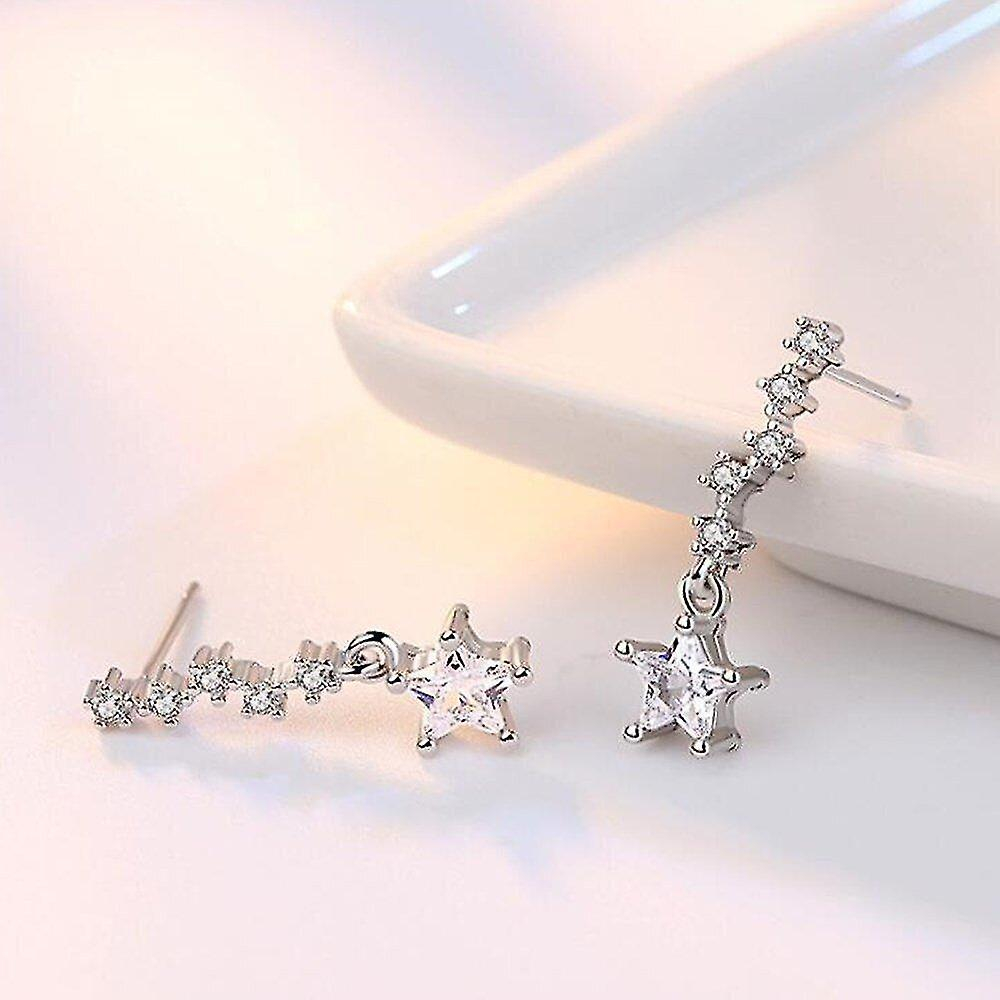 Foto 4 pulgar | Pendientes Huoguo Retro Simple Pentagram De Cobre Para Mujer  2 Unidades - Venta Internacional.
