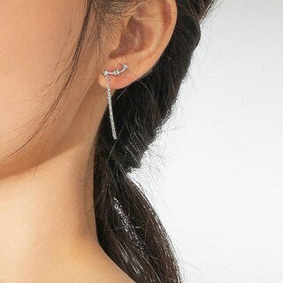 Foto 2 | Pendientes Huoguo Cadena Larga Y Borla Chapados En Plata - Venta Internacional.
