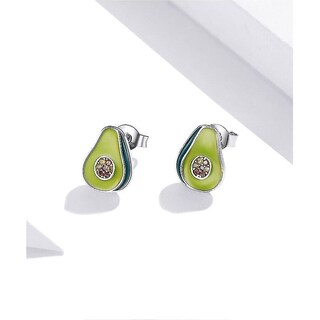 Foto 1 | Pendientes Bamoer De Plata De Ley 925 Con Forma De Aguacate - Venta Internacional.