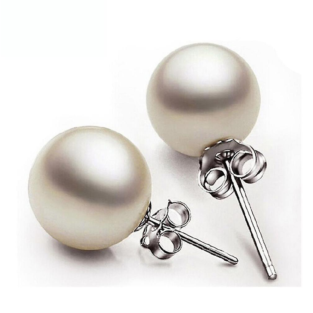 Foto 2 pulgar | Pendientes Huoguo Con Perlas Artificiales De Plata Para Boda - Venta Internacional.
