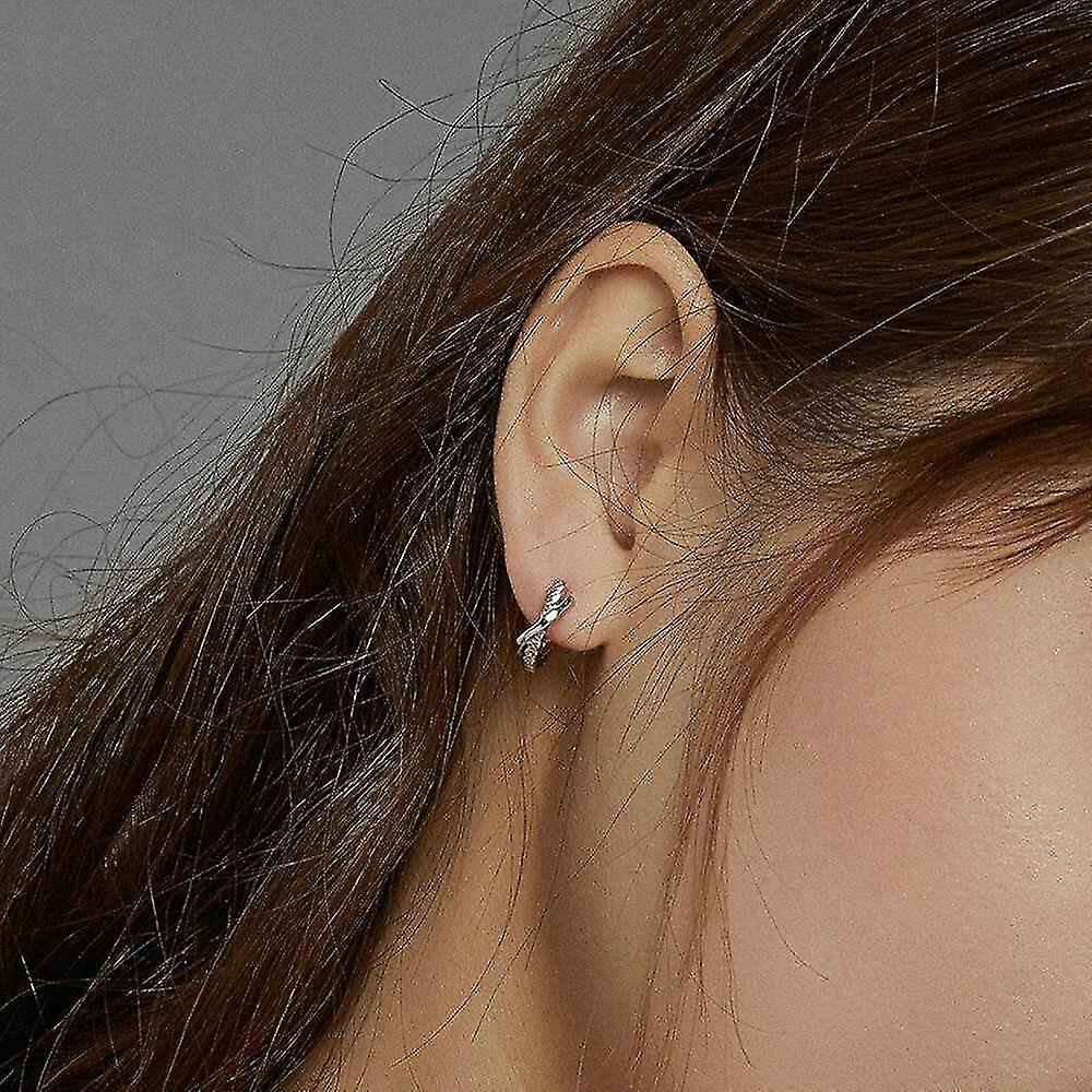 Foto 3 pulgar | Pendientes Huoguo Chapados En Plata Para Mujeres Y Niñas - Venta Internacional.