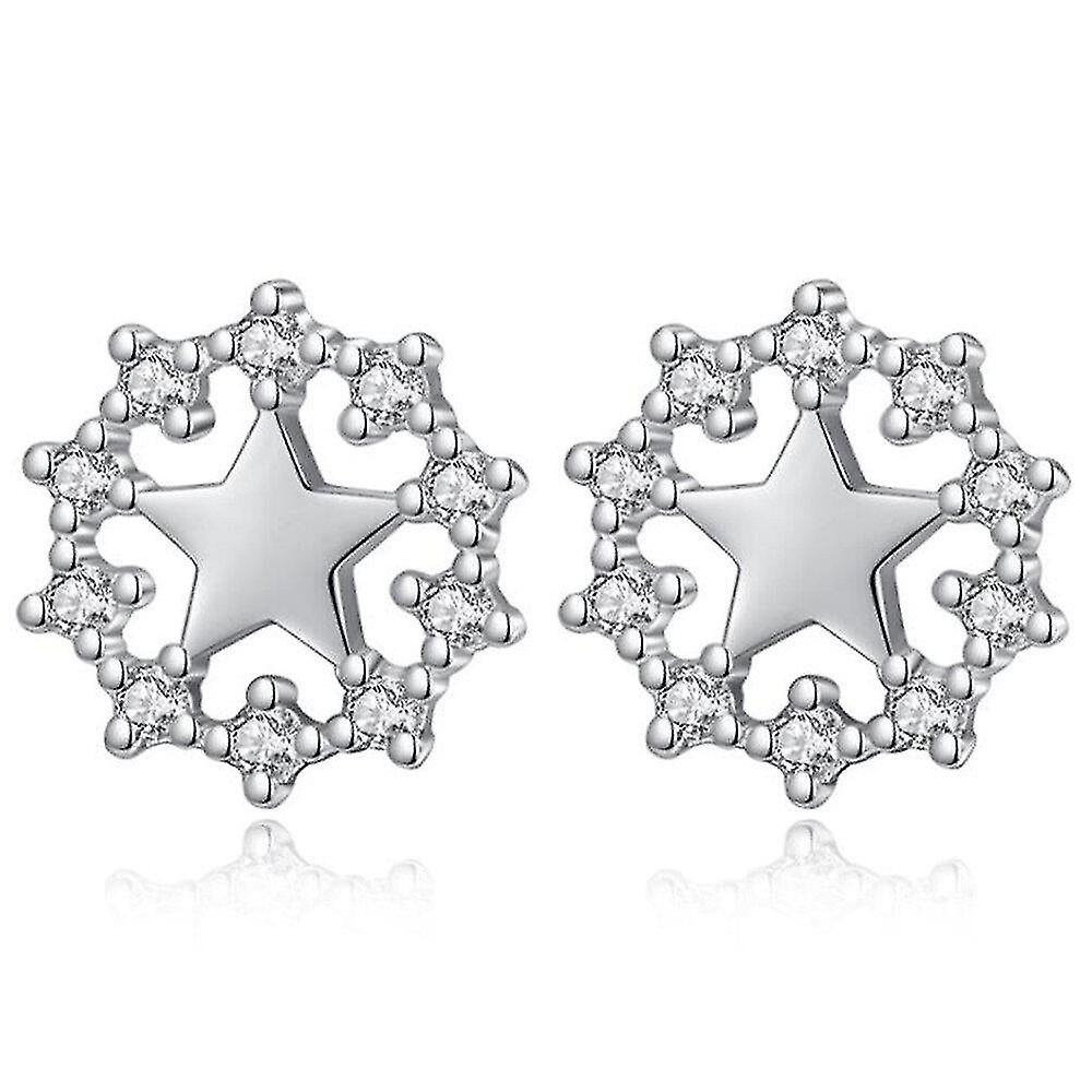 Foto 2 pulgar | Pendientes Huoguo De Cobre Con Forma De Estrella De Cinco Puntas Retro Para Mujer - Venta Internacional.