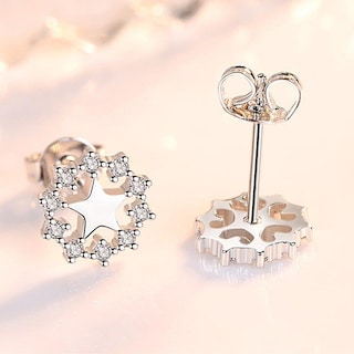 Foto 2 | Pendientes Huoguo De Cobre Con Forma De Estrella De Cinco Puntas Retro Para Mujer - Venta Internacional.