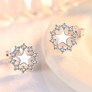 Foto 3 | Pendientes Huoguo De Cobre Con Forma De Estrella De Cinco Puntas Retro Para Mujer - Venta Internacional.
