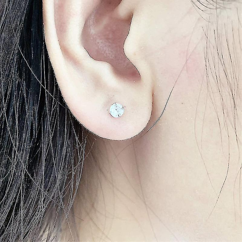 Foto 4 pulgar | Pendientes Huoguo De Plata De Ley 925 Con Circonita Cúbica - Venta Internacional.