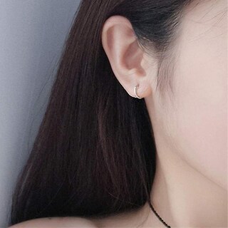 Foto 4 | Pendientes Huoguo De Plata De Ley 925 Con Circonita Cúbica - Venta Internacional.