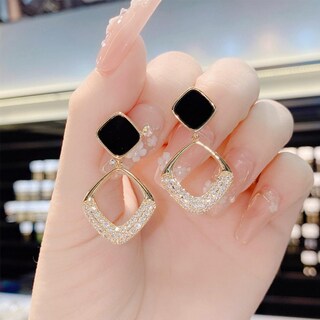 Foto 4 | Pendientes Huoguo Geometric Rhombus Diamond Para Mujer - Venta Internacional.