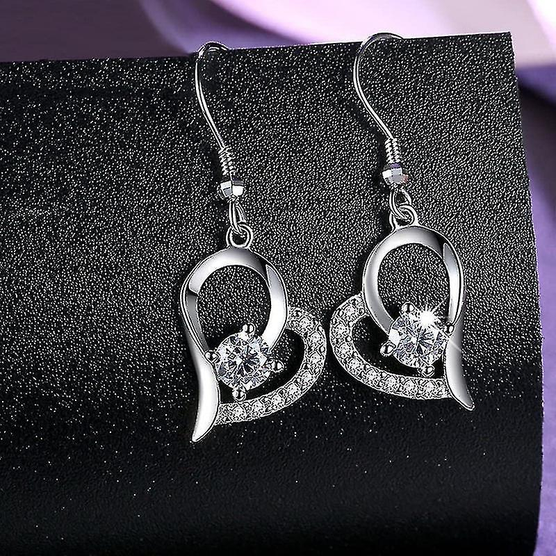 Foto 3 pulgar | Pendientes Huoguo Pendientes De Amor De Plata De Ley 925 - Venta Internacional.