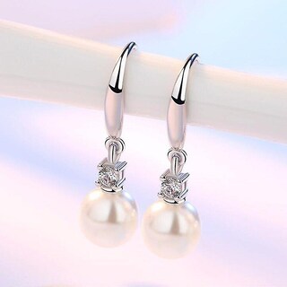 Foto 2 | Pendientes Huoguo Chapados En Plata Retro Simples Cúbicas - Venta Internacional.