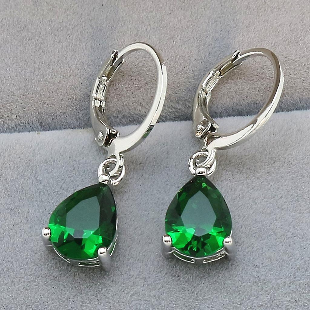 Foto 4 pulgar | Pendientes Huoguo  Círculo Geométrico De Diamantes Con Temperamento De Lujo - Venta Internacional.