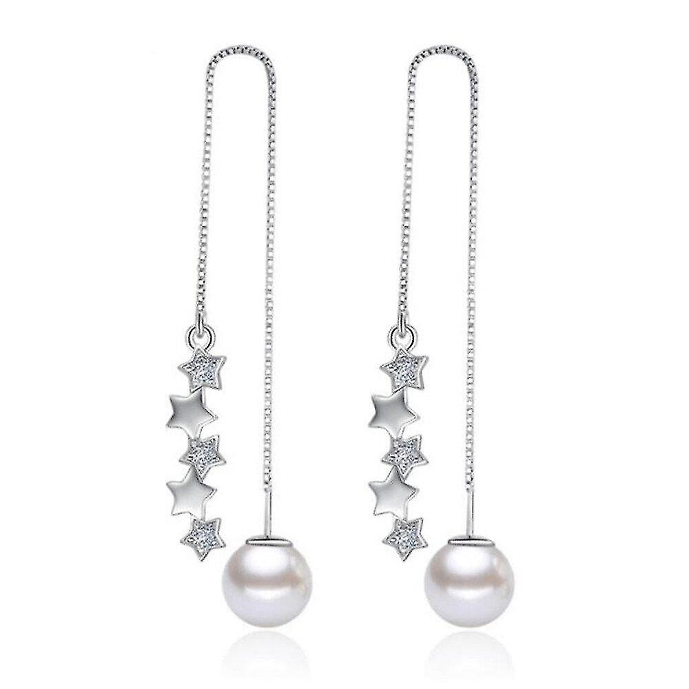 Foto 2 pulgar | Pendientes Huoguo Chapados En Plata A La Moda Femenina  2 Unidades - Venta Internacional.