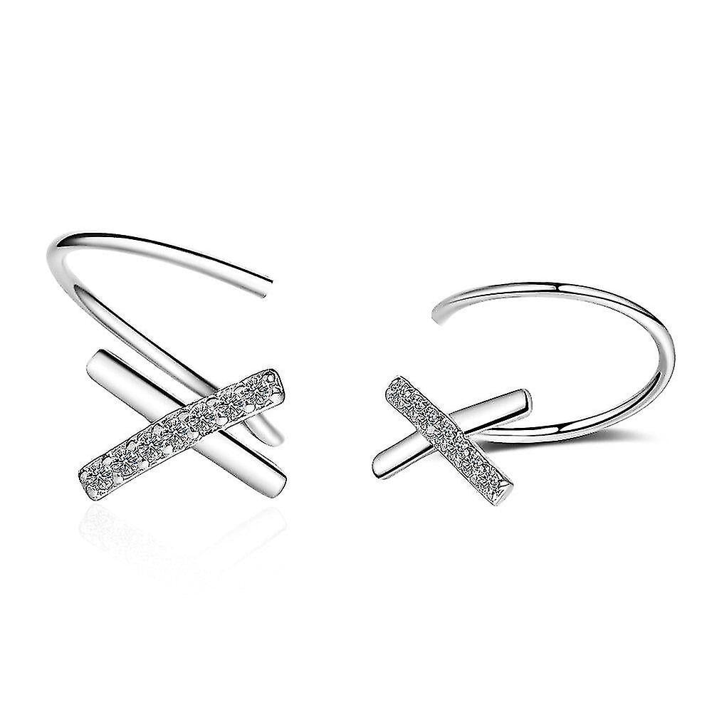 Pendientes Huoguo Simples Con Forma De Aro Transparente En Forma De Cobre Para Mujer  2 Unidades - Venta Internacional. $479