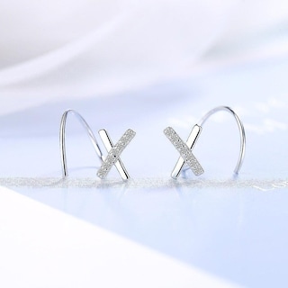 Foto 2 | Pendientes Huoguo Simples Con Forma De Aro Transparente En Forma De Cobre Para Mujer 2 Unidades - Venta Internacional.