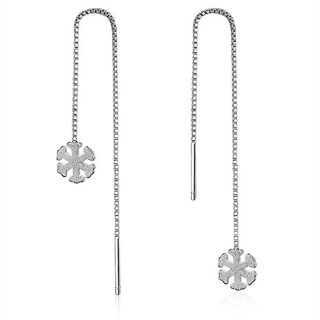 Foto 1 | Pendientes Huoguo Exquisite Con Forma De Copo De Nieve Con Borla Larga Cobre X3 - Venta Internacional.