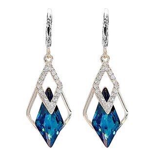 Foto 2 | Pendientes Huoguo Con Diamantes De Imitación Blancos En Polvo Y Piedra Ojo De Gato - Venta Internacional.