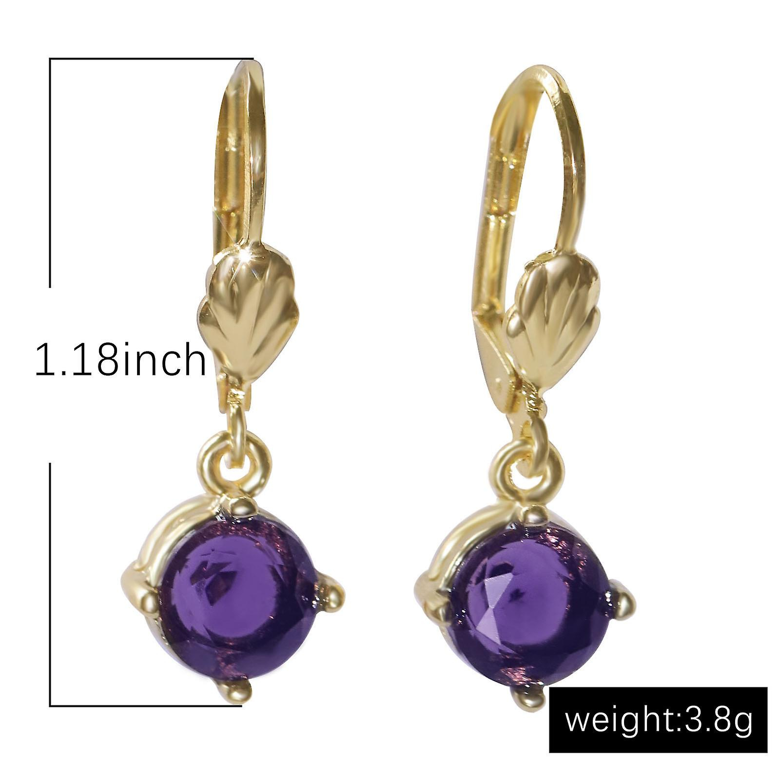 Foto 4 pulgar | Pendientes Huoguo Con Circonitas Para Mujer  Color Cobre - Venta Internacional.