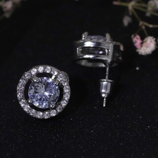 Foto 3 | Pendientes Huoguo Con Circonitas Para Mujer Color Cobre - Venta Internacional.