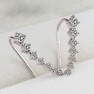 Foto 1 | Pendientes Huoguo Rhinestone Gold Silver Crystal Para Mujer - Venta Internacional.