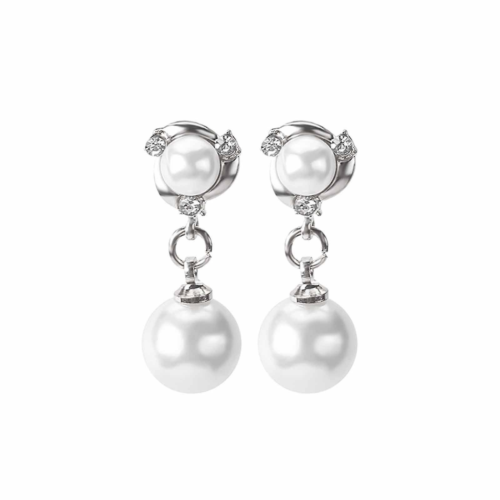 Foto 2 pulgar | Pendientes Huoguo Fashion Con Diamantes Y Perlas Para Mujer - Venta Internacional.