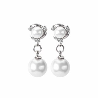 Foto 1 | Pendientes Huoguo Fashion Con Diamantes Y Perlas Para Mujer - Venta Internacional.