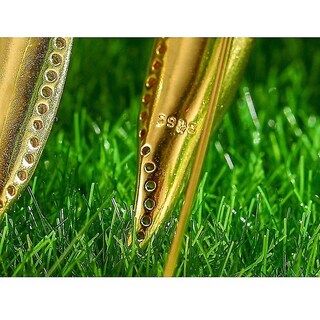 Foto 3 | Pendientes Huoguo De Plata De Ley 925 Bañados En Oro Hechos A Mano - Venta Internacional.