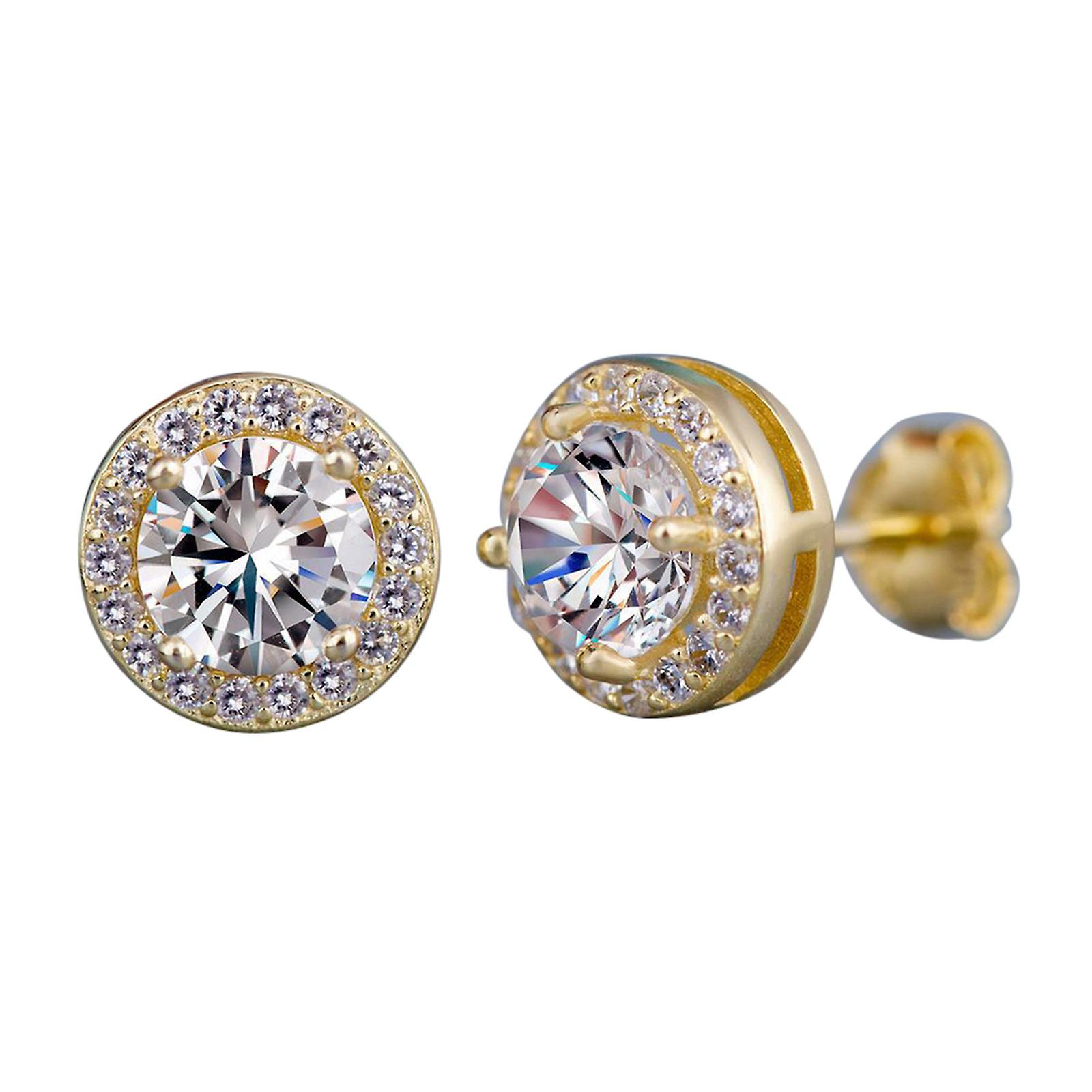 Foto 1 | Pendientes Huoguo De Plata 925 Chapados En Oro Y Oro Rosa - Venta Internacional.