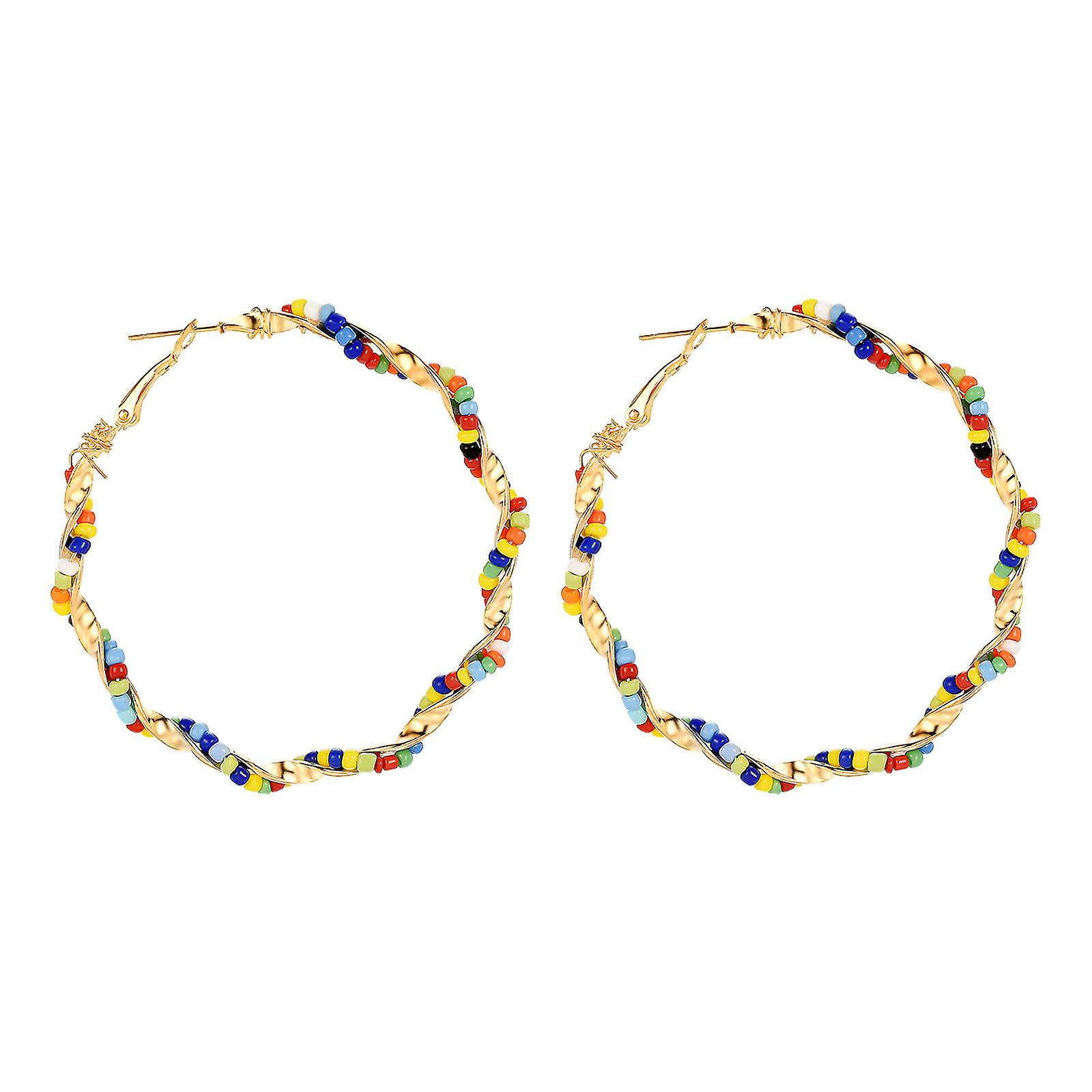 Foto 2 pulgar | Pendientes Huoguo Ethnic Pearl Classic Hollow Alloy Para Mujer - Venta Internacional.