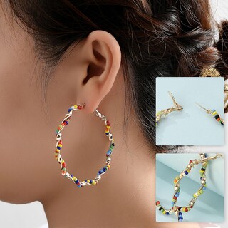 Foto 2 | Pendientes Huoguo Ethnic Pearl Classic Hollow Alloy Para Mujer - Venta Internacional.