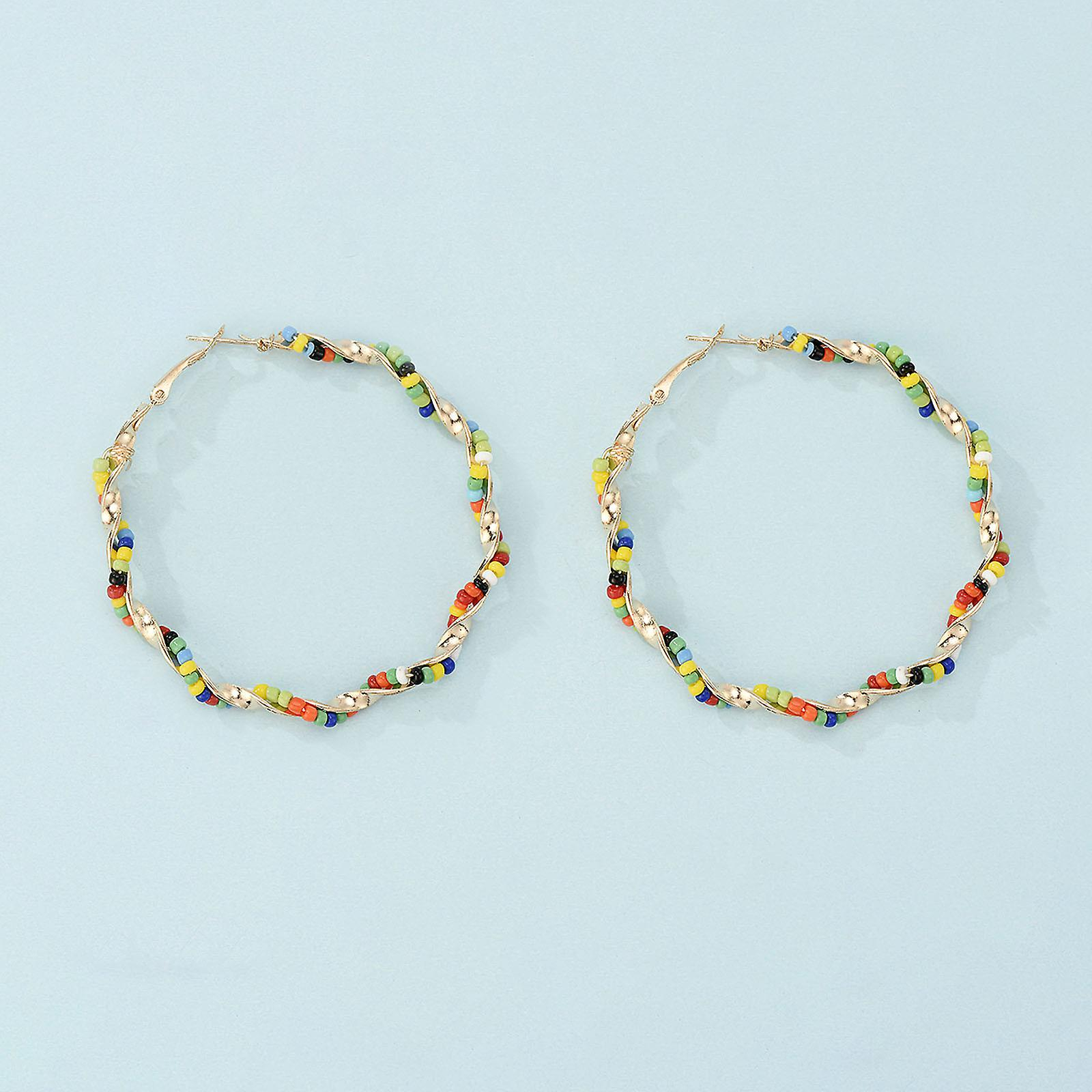 Foto 4 pulgar | Pendientes Huoguo Ethnic Pearl Classic Hollow Alloy Para Mujer - Venta Internacional.