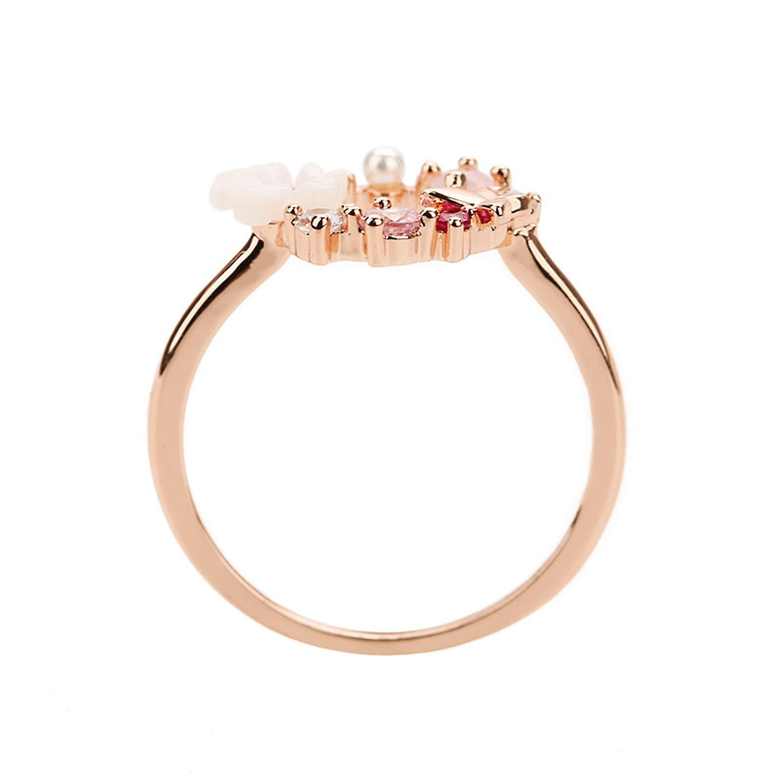 Foto 2 | Anillo Huoguo Con Forma De Mariposa  Chapado En Oro Rosa Auténtico De 18 Quilates - Venta Internacional.