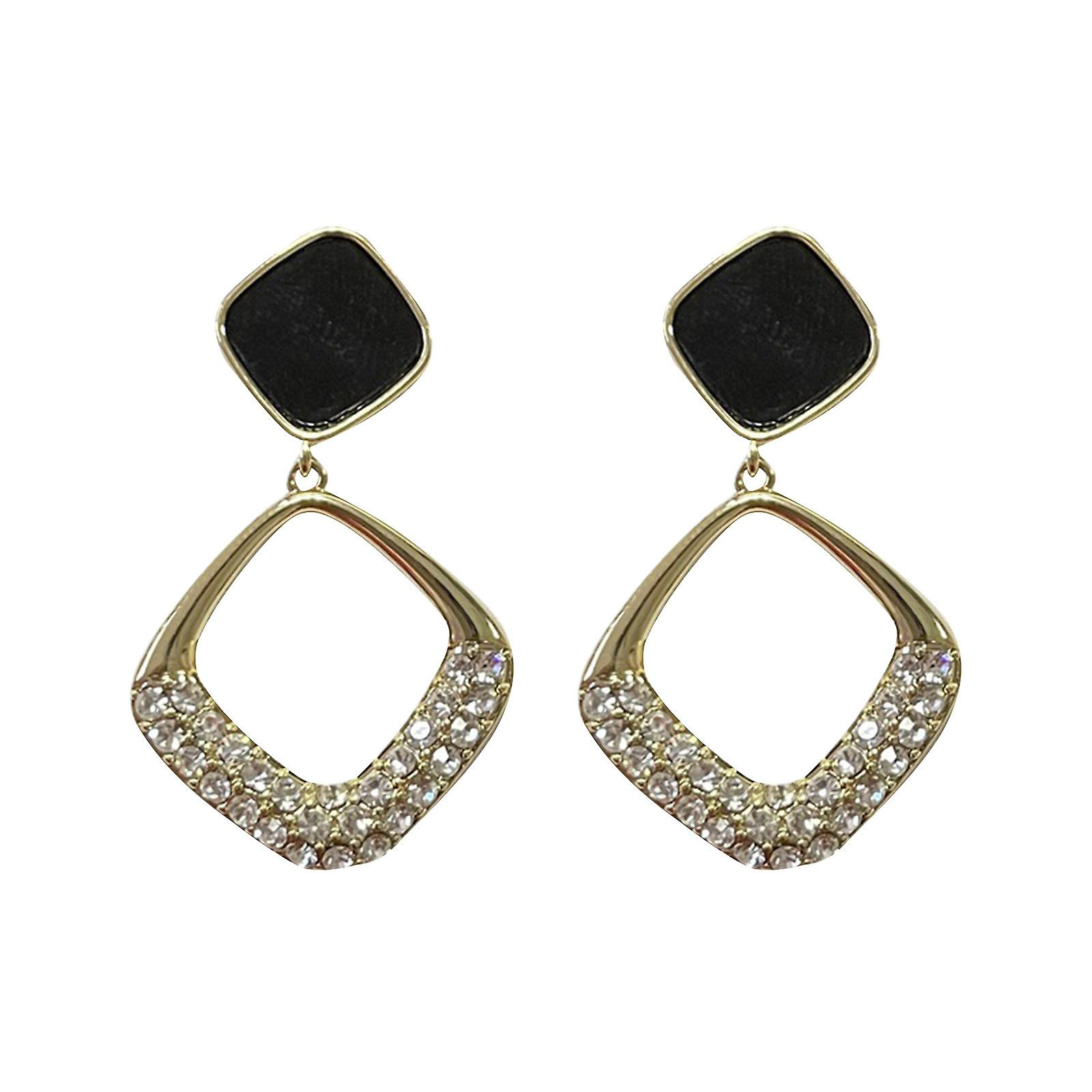 Foto 2 pulgar | Pendientes Huoguo Geometric Rhombus Diamond Para Mujer - Venta Internacional.