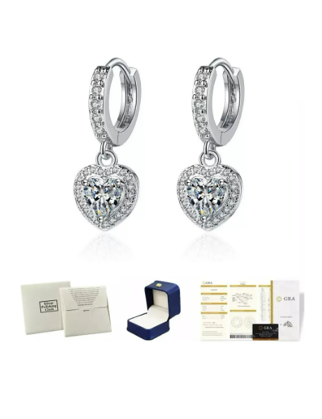 Pendientes Aretes Colgantes De Joyeria Plata 925 Moda Mujer