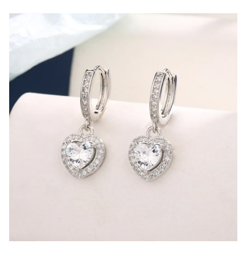 Foto 3 pulgar | Pendientes Aretes Colgantes De Joyeria Plata 925 Moda Mujer