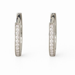 Foto 1 | Arracadas De Plata 925 Con Cristales - 1.7 Cm Diámetro