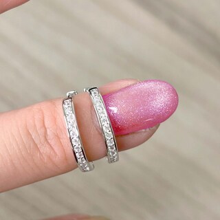 Foto 3 | Arracadas De Plata 925 Con Cristales - 1.7 Cm Diámetro