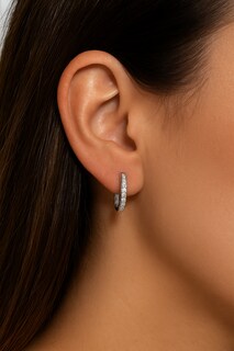 Foto 5 | Arracadas De Plata 925 Con Cristales - 1.7 Cm Diámetro