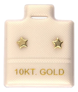 Foto 1 | Aretes / Broquel Estrella Rellena Oro 10k Ortiz Espinosa
