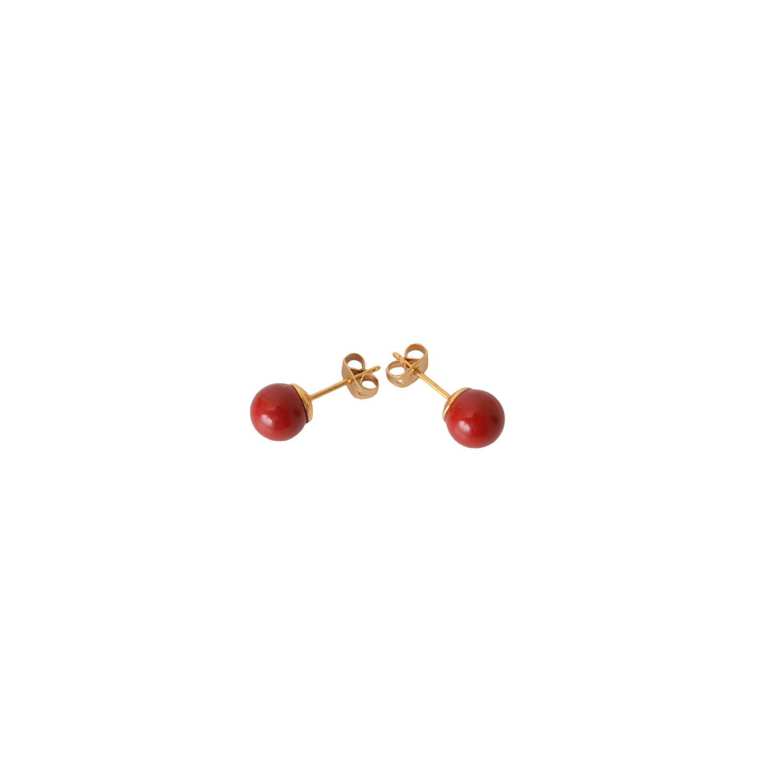 Aretes Perla Ximxi color Rojo