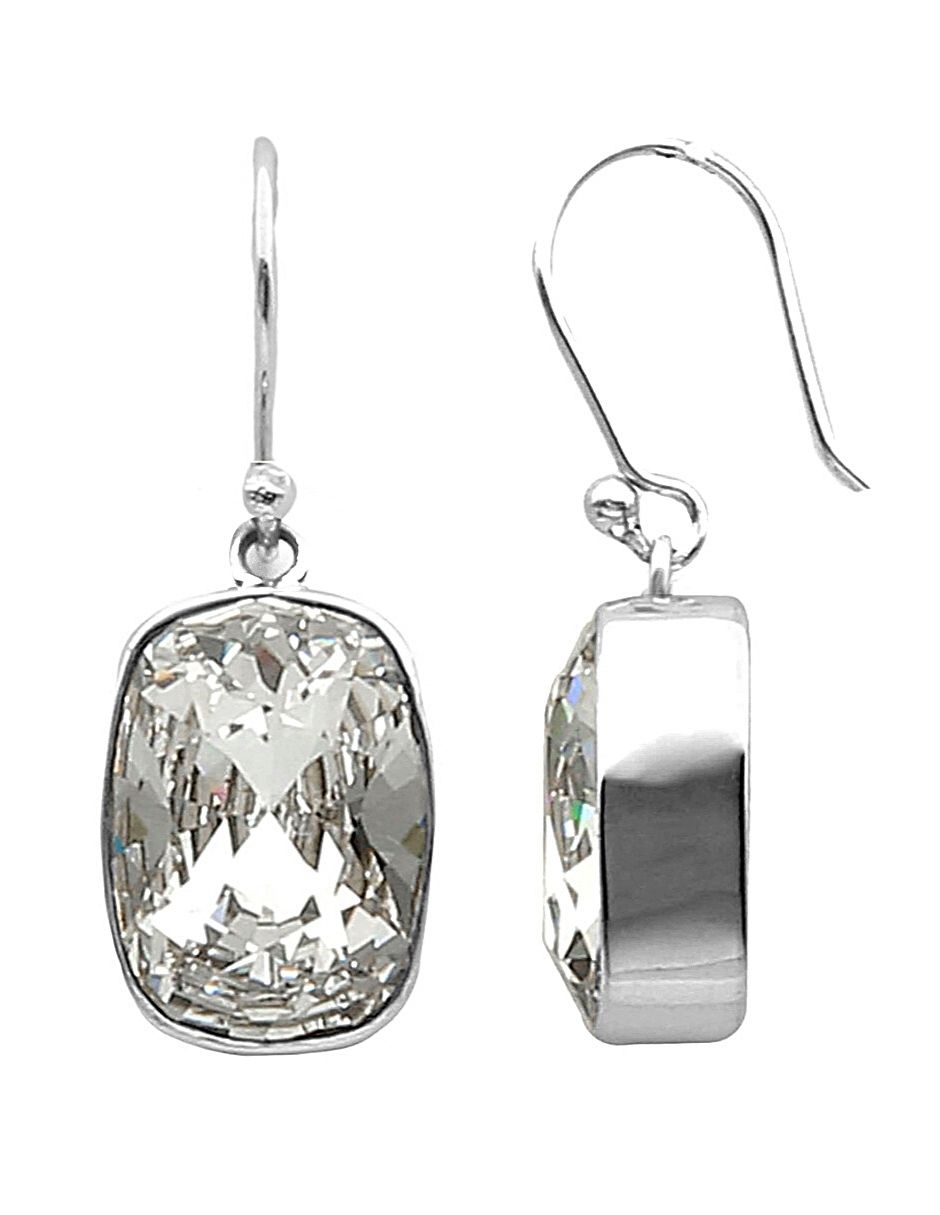 Foto 2 | Aretes Joyería Zvezda ZAR-BAG18-CRY-G color Blanco Baguette Crystal Gancho con Plata