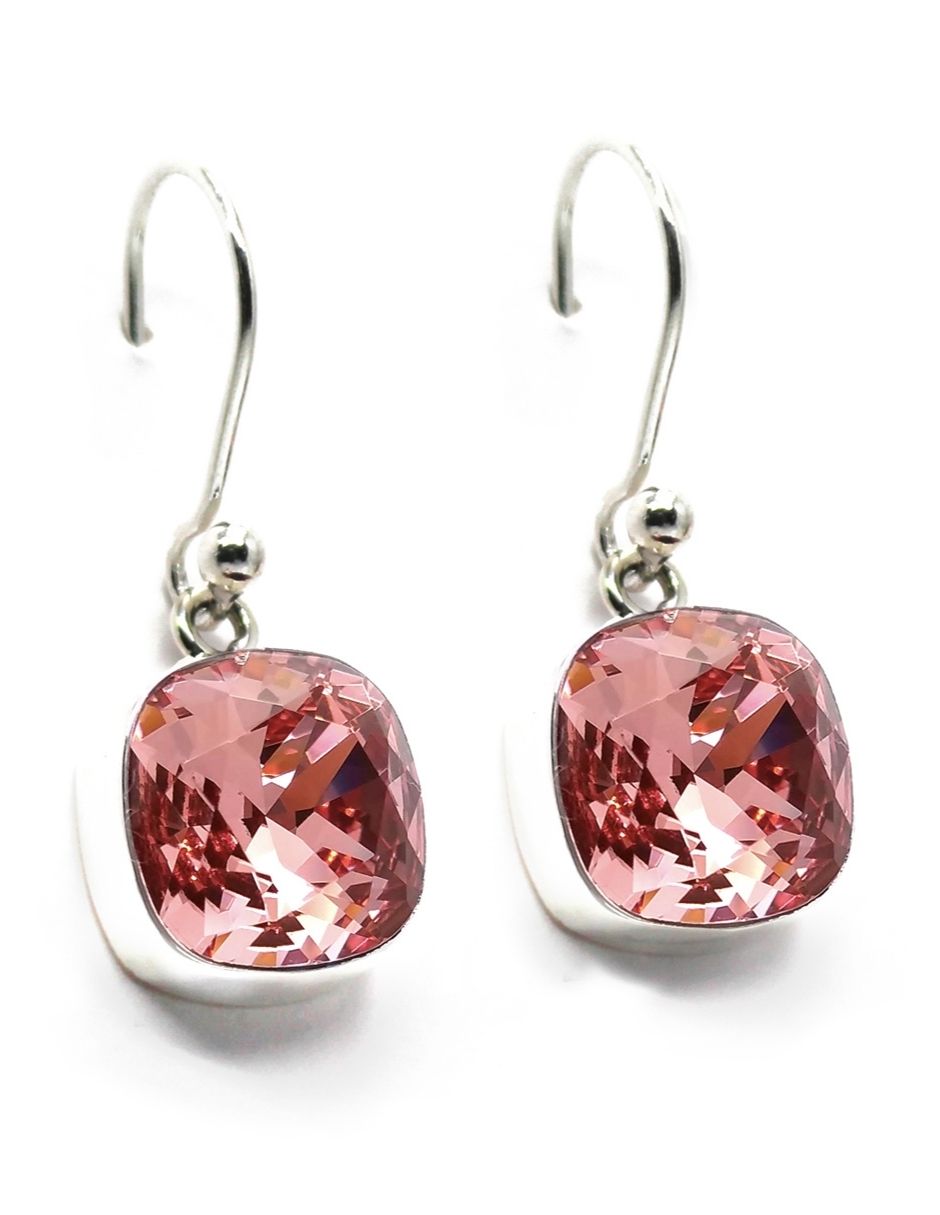 Aretes de Cristal y Plata Zvezda