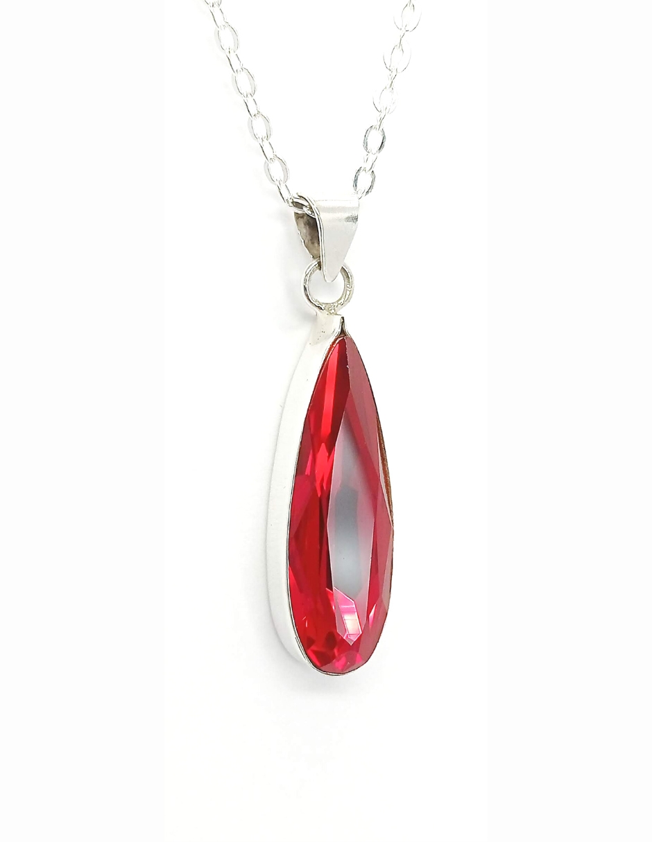 Foto 2 | Collar y Aretes Zvezda Gota Scarlet Largo con Plata