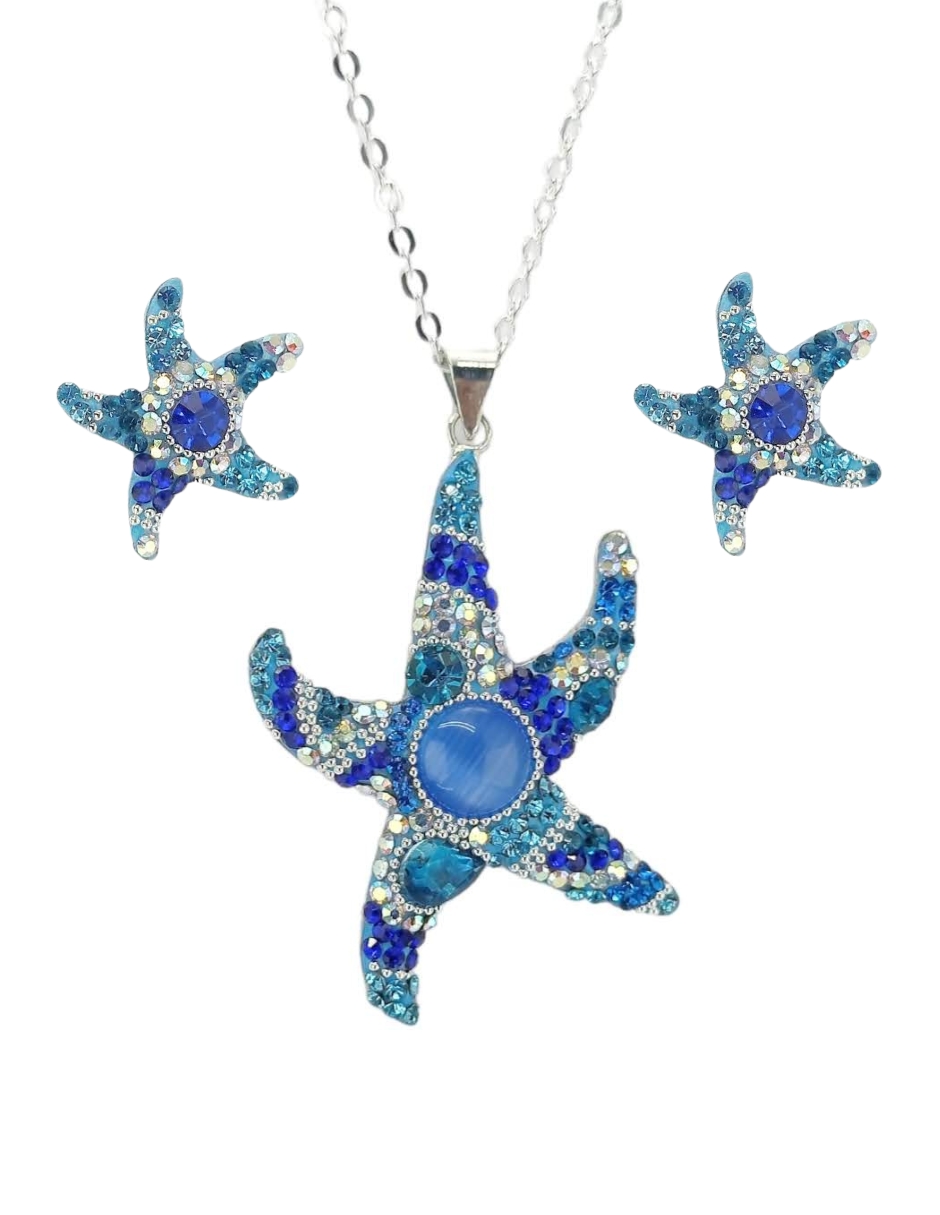 Collar y Aretes Zvezda Estrella de Mar para Mujer