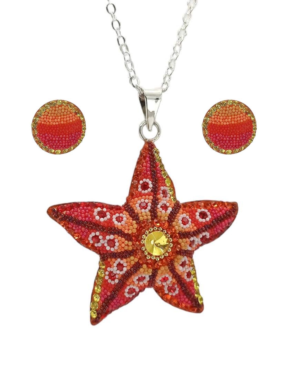 Collar y Aretes Zvezda Estrella de Mar para Mujer