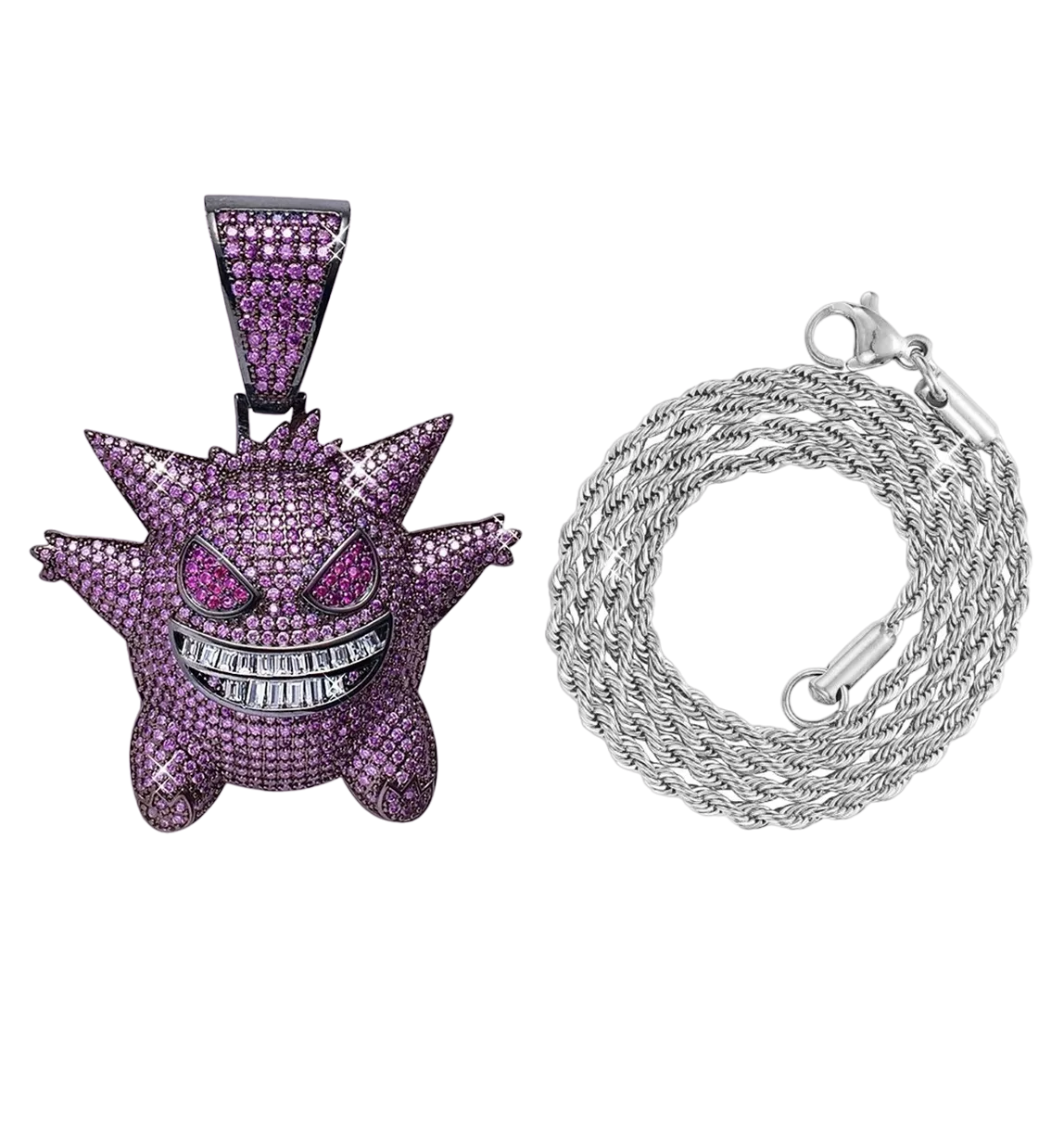 Foto 2 pulgar | Cadena de Eslabones con Dije de Gengar Belug Multicolor