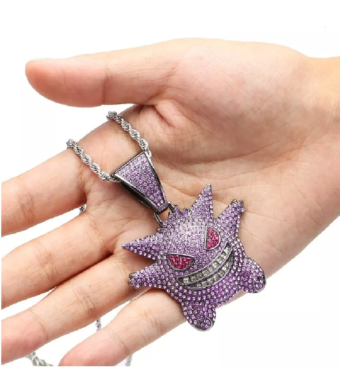 Foto 5 pulgar | Cadena de Eslabones con Dije de Gengar Belug Multicolor