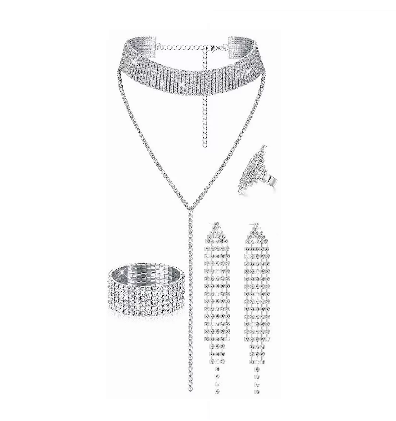 Foto 2 pulgar | Conjunto de Joyería de Plata BELUG 4 Piezas para Mujer