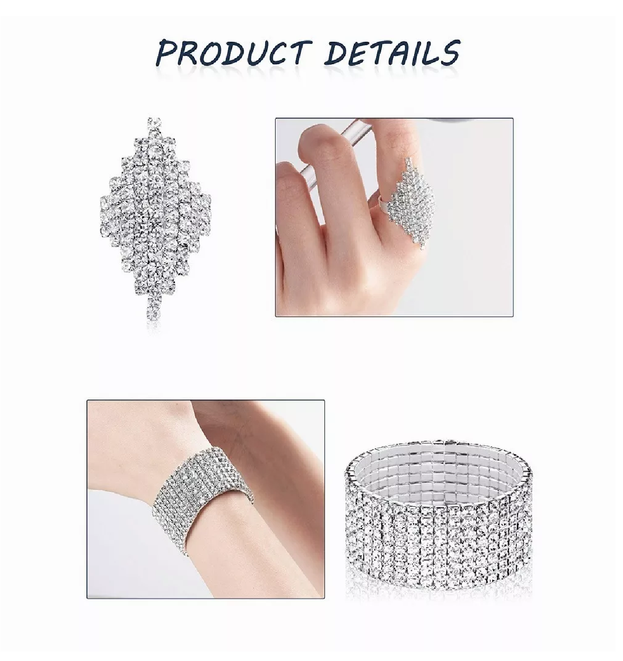 Foto 3 pulgar | Conjunto de Joyería de Plata BELUG 4 Piezas para Mujer